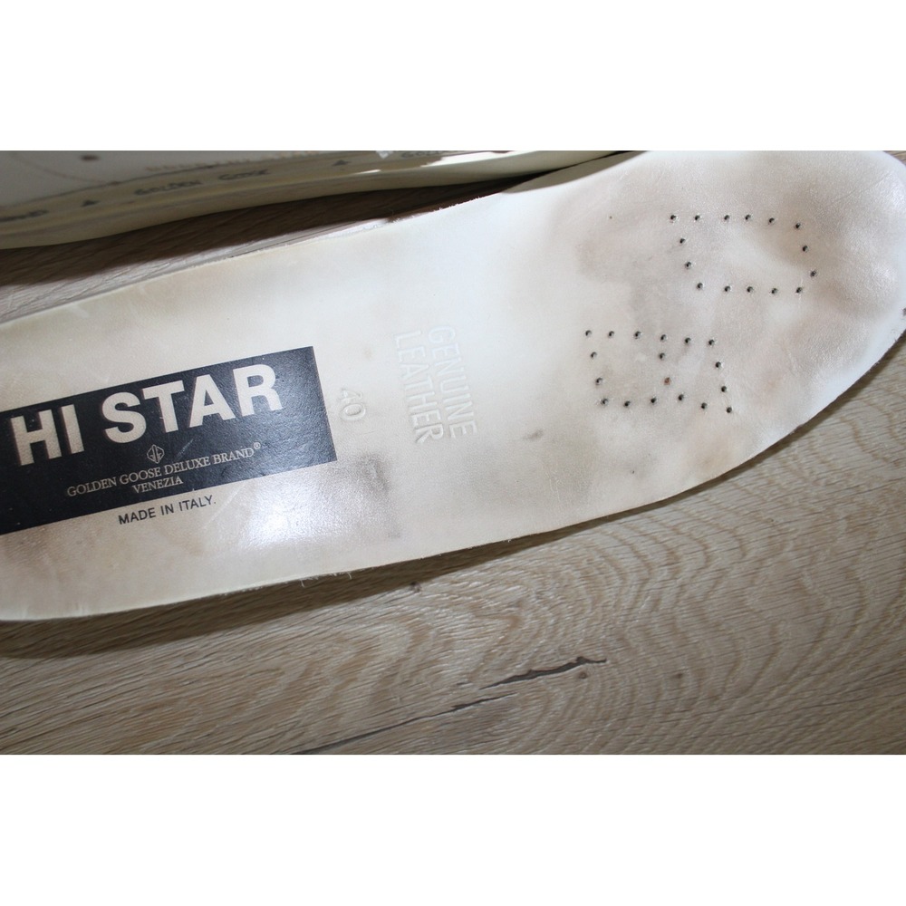 Golden Goose Hi Star White Red Swarovski Crystal Glitter Star Sneakers 40 - Picture 9 of 10